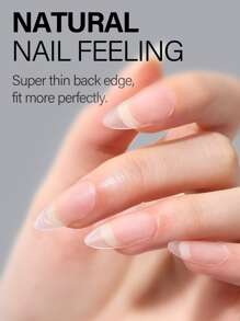 240pcs Medium Almond Shaped Full Cover Fake Nails,15 Sizes Frosted Acrylic Nail Tips,For Nail Salon Press On Nails Gel Nails Kit Nail Supplies