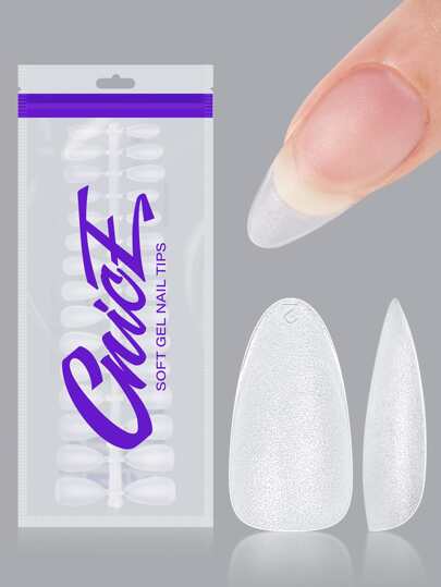 240入組中號杏仁形全覆蓋假指甲，15種尺寸霧面丙烯酸指甲貼片，專為美甲沙龍壓光指甲膠指甲套裝供應的指甲用品