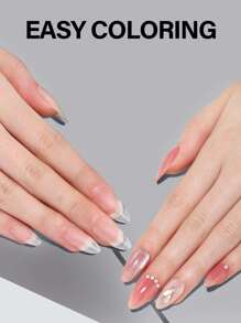 240pcs Medium Almond Shaped Full Cover Fake Nails,15 Sizes Frosted Acrylic Nail Tips,For Nail Salon Press On Nails Gel Nails Kit Nail Supplies