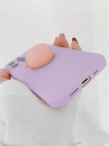 Stress-relieving Squishy Peach Butt Phone Case Compatible With Iphone, Xiaomi, Huawei, Samsung Devices - Purple - View 2