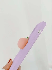 Stress-relieving Squishy Peach Butt Phone Case Compatible With Iphone, Xiaomi, Huawei, Samsung Devices - Purple - View 3