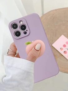 Stress-relieving Squishy Peach Butt Phone Case Compatible With Iphone, Xiaomi, Huawei, Samsung Devices - Purple - View 1