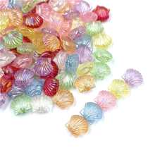 20入組亞克力AB貝殼珠子散珠適用於DIY項鍊製作 - 彩色 - 查看 2