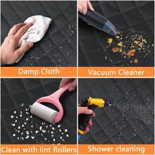 Large Multifunctional Universal All Seasons Car Pet Seat Cover For Dogs And Cats, Waterproof Oxford Fabric Portable Foldable Rear Seat Cushion For Cars/Suvs/ - Black - View 11