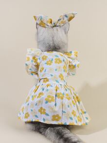 1pc Cute Pattern Cat Pet Clothes - Multicolor - View 8