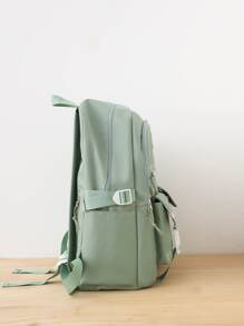 4入组/套時尚女孩們後背包包括格紋單肩包,學生書包,托特包,斜挎包和筆袋