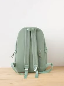 4入组/套時尚女孩們後背包包括格紋單肩包,學生書包,托特包,斜挎包和筆袋