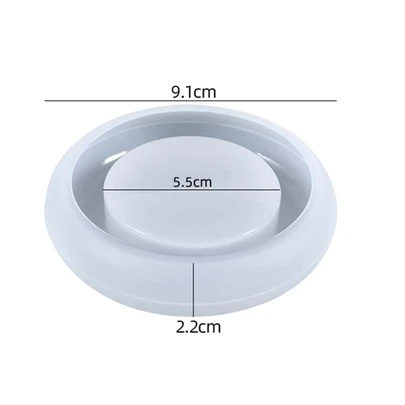 用于自制烛台的圆形硅胶模具、水泥烛杯模具、茶蜡容器、石膏模具、水磨石、环氧树脂装饰烛台模具