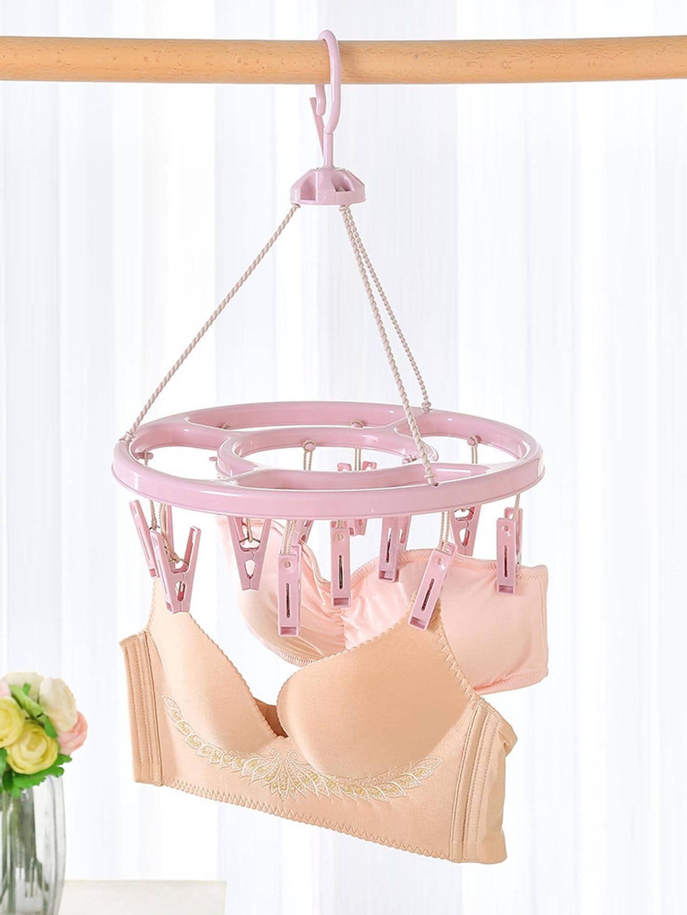 20 Boucles De Cintre Anti-Vent En Silicone - Pour Étendoir à Linge, Fixation Vêtements
