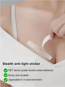 36入組兩面織帶服裝織帶時尚織帶帶全部強的適用於溫和皮膚和織物,透明&彩色織帶,防滑膠黏劑