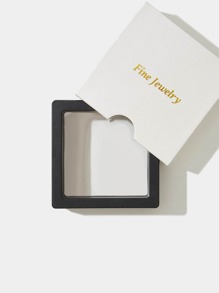 1入組簡約風格S925鍍銀14K金色項鍊帶方晶鋯石鑲嵌心形墜飾適合女士