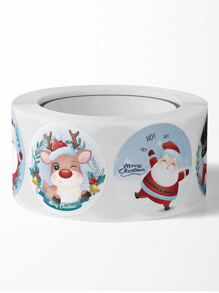 500Pcs/Roll Cartoon Merry Christmas Sticker Santa Adhesive Decorative Stickers For Xmas Gifts Envelop Seals Cards Packages - Multicolor - View 5