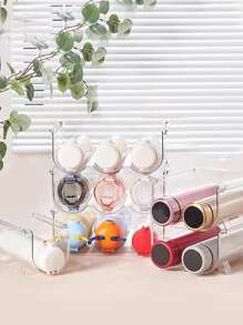 Cốc Nước Trong Suốt Nhiều Lớp Giá Đựng Đồ, Sáng Tạo Có Thể Xếp Chồng Cốc, Chống Bụi Hộ Gia Đình Sắp Xếp Lưu Trữ Cho Cốc Cách Nhiệt - Trong sáng - Xem 4