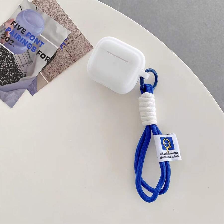 Cinturini Antiperdita Per AirPods - Set 2 Pezzi In Silicone Da 70cm | Bianco E Nero - Foto 4