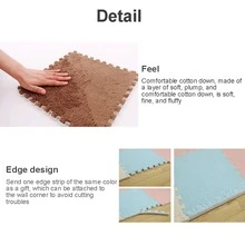 12pcs Grey/white Interlocking Floor Mats, Bedroom Bedside Carpet, Washable, Suitable For Window Sill, Tatami, Home Use, 12*12in - Multicolor - View 9