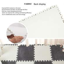 12pcs Grey/white Interlocking Floor Mats, Bedroom Bedside Carpet, Washable, Suitable For Window Sill, Tatami, Home Use, 12*12in - Multicolor - View 6