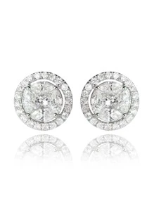 一对时尚立方氧化锆耳钉，女士婚礼订婚周年纪念派对首饰，情人节礼物，送给妈妈的礼物，母亲节礼物