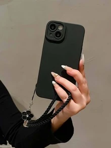 Ins Style Phone Case With Flower Hand Strap, Compatible With Apple Iphone - Multicolor - View 2