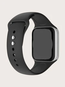 Apple Silicon Watch Band Apple Watch Band 45/49/38/40/41/42/44mm, Compatible With Apple Watch Ultra/SE/9/8/7/6/5/4/3/2/1 Apple Watch Strap - Black - View 2