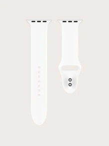 1入組蘋果矽膠手錶錶帶，適用於蘋果手錶45/49/38/40/41/42/44mm，相容於蘋果手錶Ultra/SE/9/8/7/6/5/4/3/2/1手錶錶帶 - 白色 - 查看 3