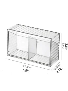 1 pieza Caja de almacenamiento transparente montada en la pared para accesorios para el cabello de niños (ligas, vinchas, pasadores) Organizador de maquillaje