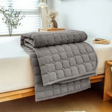 1 Pieza Colchón Delgado De Color Sólido Gris De Estilo Sencillo Y Moderno - Gris - Ver 1