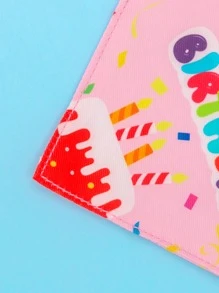 Supet 1 件生日派对宠物口水围兜，适合小型宠物，围巾项圈 - 粉色 - 查看 5