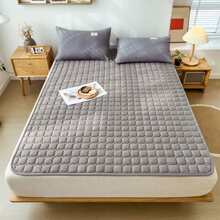 1 Pieza Colchón Delgado De Color Sólido Gris De Estilo Sencillo Y Moderno - Gris - Ver 2