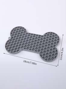 1 pieza hueso tipo de silicona paliza Alfombra perro lento alimento lento alimento de mascota de mascota lento alimentación Alfombra naranja gris al azar pelo