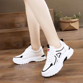 Women's Sports Shoes, Casual, All-match, Running Shoes, Increasing Thick-soled Women's Shoes, Traveling Shoes, Popular Internet White Sneakers For Women