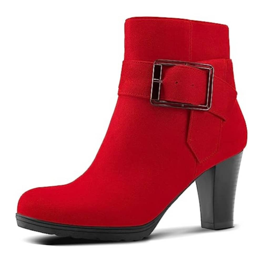 Botas de moda de mujer - Rosa Roja - Ver 1