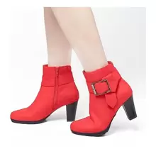 Botas de moda de mujer - Rosa Roja - Ver 5