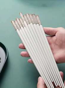 1/5 Pairs Cherry Blossom Chopsticks Morandi Color Tableware Separator Chopsticks ,Kitchen,Christmas Gift - Multicolor - View 5