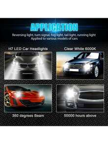 2入組汽車霧燈 H7 H4 H11 Led 霧燈 9005 9006 汽車行駛燈泡 H1 H3 燈 - 白色 - 查看 8