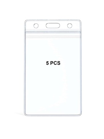 5 st. Vertikal Genomskinlig Vattentät ID-kort