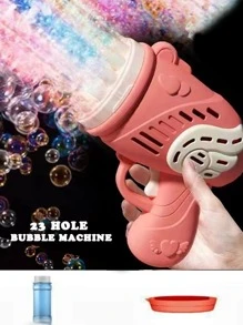 1pc 23 Hole Color Block Rocket Bubble Machine Gun