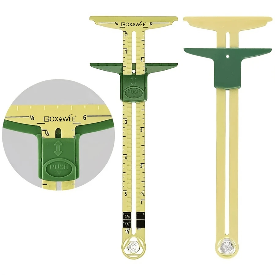 5-In-1 Sliding Gauges, Multi-Functional Quilting Ruler, Plastic ...