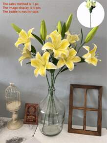 1入組塑料人造花現代婚禮假花家居裝飾