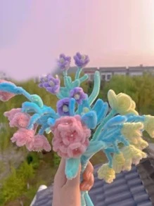 100入組隨機色馬卡龍扭結竿,幼兒園DIY玩具 - 彩色 - 查看 6