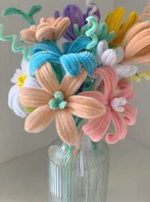 100入組隨機色馬卡龍扭結竿,幼兒園DIY玩具 - 彩色 - 查看 5