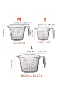 1pc Clear Measuring Cup - Clear - View 8