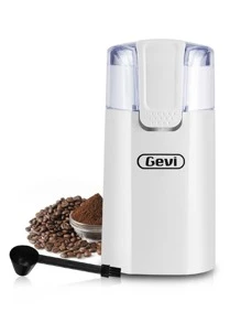 Gevi One-Touch Button Electric Coffee Grinder Stainless Steel Blade Grinder For Coffee Espresso Latte Mochas, Noiseless Operation - White - View 1
