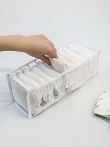 1入組11格白色時尚可折疊抽屜風格內衣和短襪分離器收納 - 白色 - 查看 4