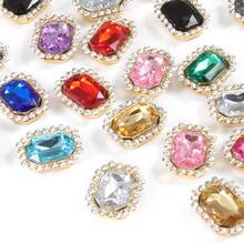 30入組/套魅力四射PMMA水鑽細節幾何形狀多色雙層DIY首飾配件適合女士男士適用於項鍊耳釘製作 - 1*1.4cm長八角形花盤鑽 - 查看 5