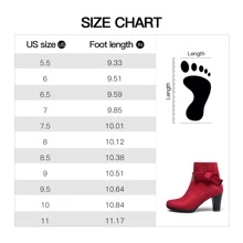 Women's Booties With Chunky Stacked Heel Ladies Ankle Boots - Hot Pink - View 7