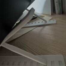 1pc Plastic Desktop Laptop Stand With Adjustable Height & Cooling Function, Suitable For Laptop And Monitor - White - View 7