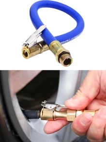 輪胎氣筒軟管軟管便攜空氣壓縮機管子橡膠空氣橡膠軟管適用於車摩托車配件 - 藍色 - 查看 3