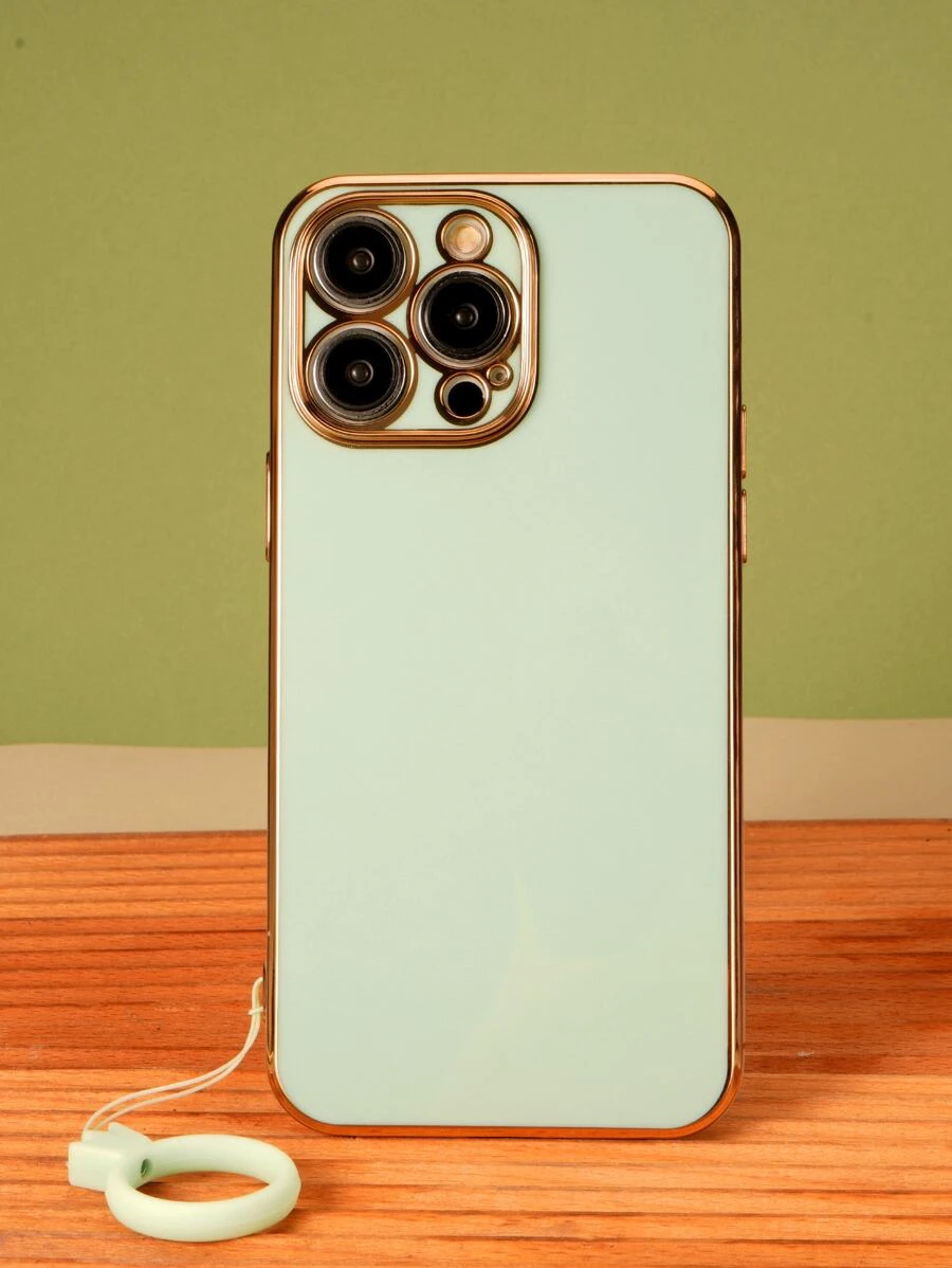 Plain Phone Case With Lanyard - Green - View 1