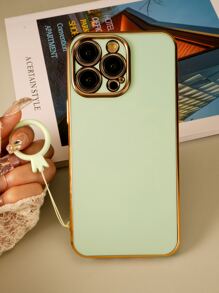 Plain Phone Case With Lanyard - Green - View 4