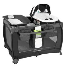 Pamo Babe Deluxe Foldable Playard For Baby & Toddler, Bassinet, Mattress, Changing Table For Newborn - 灰色 - 查看 1